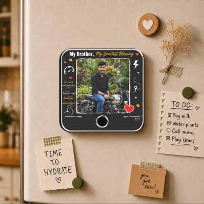 Personalized Gift for Brother, Custom Musical Fridge Magnet My Brother My Greatest Blessing Keepsake, Birthday Gift for Brother, Emotional & Meaningful Gift for Brother from Sister